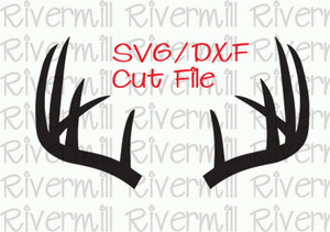 SVG DXF Deer Antlers Cut File