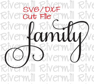 SVG DXF "Family" Cut File