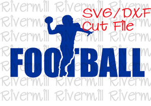 SVG DXF Football Cut File