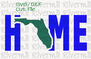 SVG DXF Florida Home Cut File