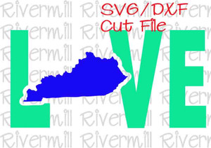 SVG DXF Kentucky Love Cut File