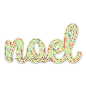 Raggy Applique Noel Machine Embroidery Design