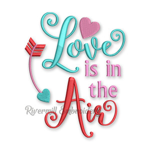 Love Is In The Air Valentine's Day Machine Embroidery Design