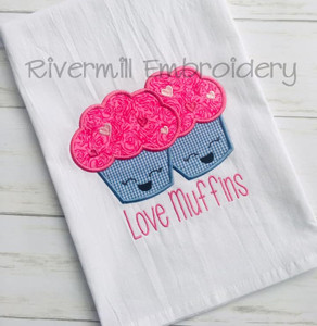 Love Muffins Machine Embroidery Design