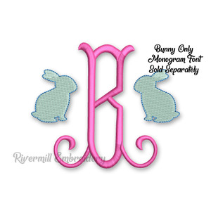 Small Mini Bunny Rabbit Machine Embroidery Design #2