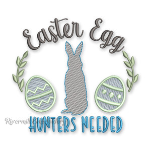 Easter Egg Hunters Needed Machine Embroidery Design