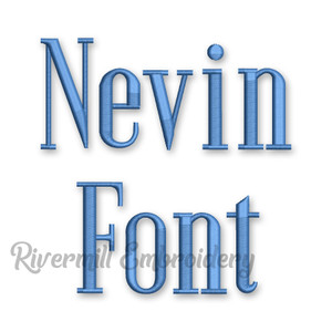 Nevin Machine Embroidery Font