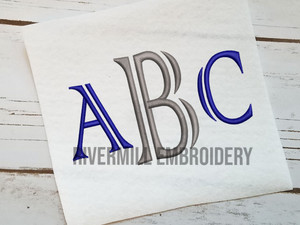 Colonial Monogram Machine Embroidery Font Alphabet