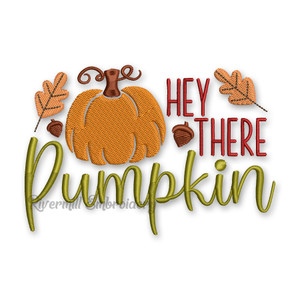 Hey There Pumpkin Machine Embroidery Design