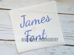 James Machine Embroidery Font Alphabet