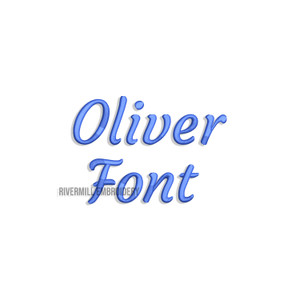 Oliver Machine Embroidery Font Alphabet