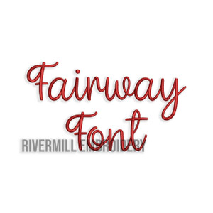 Fairway Machine Embroidery Font Alphabet