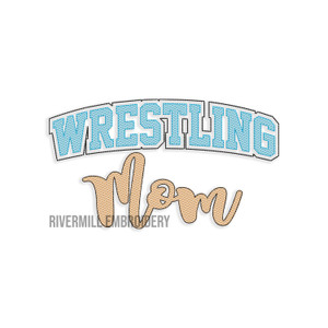 Wrestling Mom Sketch Machine Embroidery Design