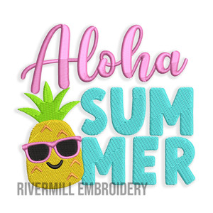 Aloha Summer Machine Embroidery Design