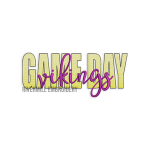 Game Day Vikings Machine Embroidery Design