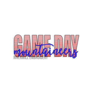Game Day Mountaineers Machine Embroidery Design