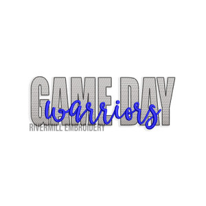 Game Day Warriors Machine Embroidery Design