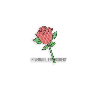Mini Sketch Rose Flower Machine Embroidery Design