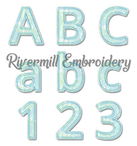 Double Outline Raggy Applique Machine Embroidery Alphabet