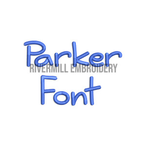Parker Machine Embroidery Font Alphabet