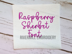 Raspberry Sherbet Machine Embroidery Font Alphabet