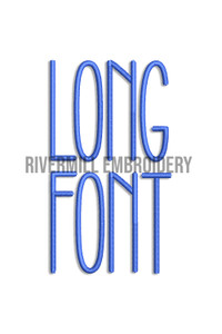 Long Machine Embroidery Font Alphabet