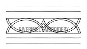 Large Western Cowboy Boot Toe Stitch Pattern Machine Embroidery Design #5
