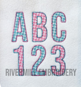 Walter Criss Cross Pattern Fill Machine Embroidery Alphabet