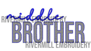 Middle Brother Machine Embroidery Design