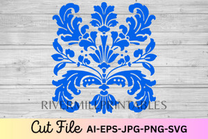 Decorative Floral Ornament SVG AI EPS Cut File
