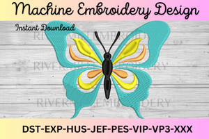 Butterfly Machine Embroidery Design