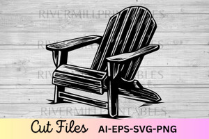 Adirondack Chair SVG AI EPS Cut File