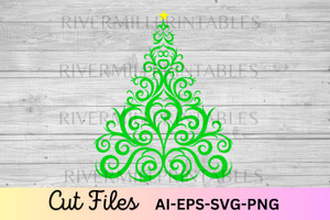 Christmas Tree SVG EPS DXF Cut File