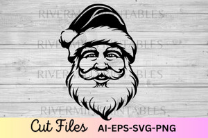 Santa Claus Face SVG EPS DXF Cut File