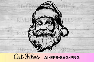 Santa Claus Face SVG EPS DXF Cut File