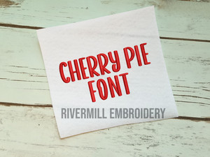 Cherry Pie Machine Embroidery Font