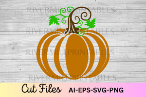 Fall Pumpkin SVG EPS DXF Cut File #2