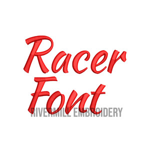 Racer Machine Embroidery Font