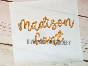 Madison Machine Embroidery Font