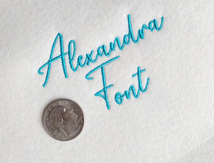 Alexandra Machine Embroidery Font
