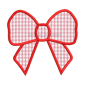 Applique Bow Machine Embroidery Design