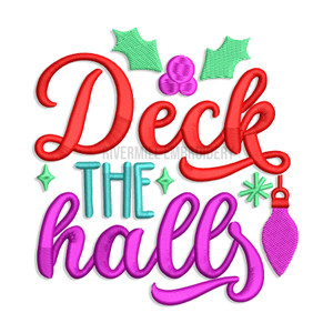 Deck The Halls Machine Embroidery Design #3
