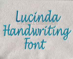 Lucinda Handwriting Machine Embroidery Font Alphabet