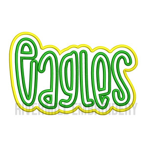 Double Applique Eagles Machine Embroidery Design