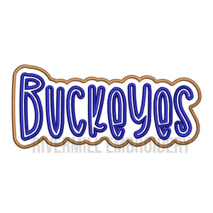 Double Applique Buckeyes Machine Embroidery Design