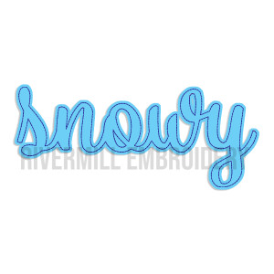 Raggy Applique Snowy Machine Embroidery Design
