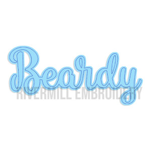 Raggy Applique Beardy Machine Embroidery Design