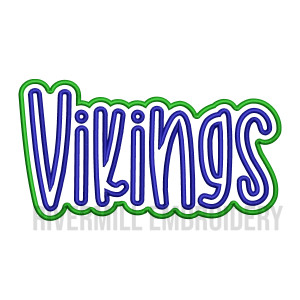 Double Applique Vikings Machine Embroidery Design