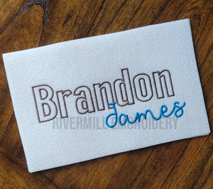 Brandon James Font Duo Machine Embroidery Alphabet
