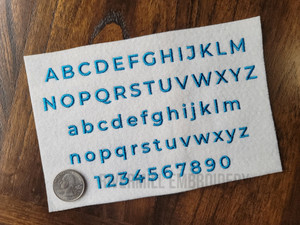 Small Mini Block Machine Embroidery Font Alphabet #3